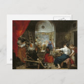 1657年のスピナーまたはアラクネの寓話 ポストカード (正面/裏面)