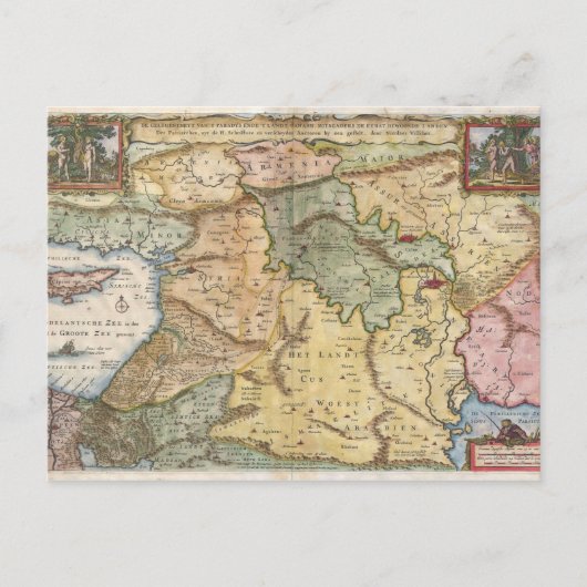 1657年ヴィシュエ聖地の地図 ポストカード (正面)