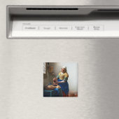 1657年～1658年、ヨハネス・フェルメール市乳しぼり マグネット (インサイチュ (食洗機))