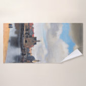 1659年～1660年、ヨハネス・フェルメール、デルフトの見解 バスタオル (バスタオル)