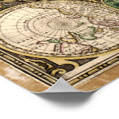 1660世界の地図 ポスター (角)