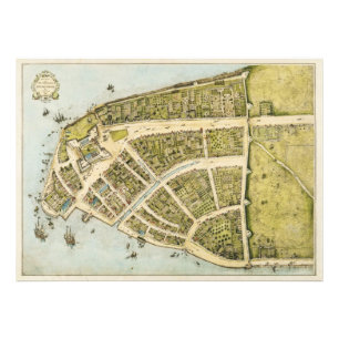 1660年にCastelloの計画ニューアムスターダムの再起草 フォトプリント