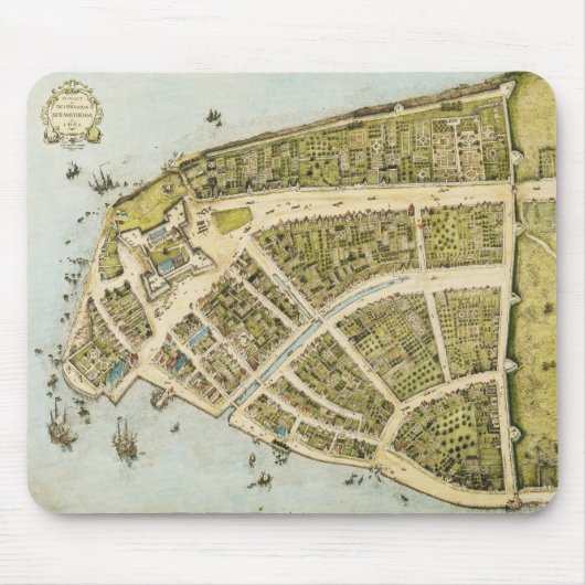 1660年にCastelloの計画ニューアムスターダムの再起草 マウスパッド (正面)