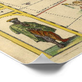 1660年の銅の刻印されたアフリカ大陸地図 ポスター (角)