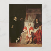 1660年代の患者と医師 ポストカード (正面)