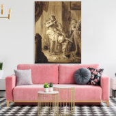 1660年、紳士のトイレ キャンバスプリント (インサイチュ (リビング))