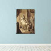 1660年、紳士のトイレ キャンバスプリント (インサイチュ (ウッドフロア))