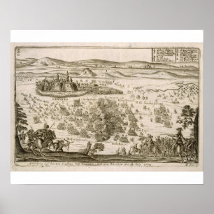 1664年のillustratiにLeviceの町の近くで戦って下さい ポスター