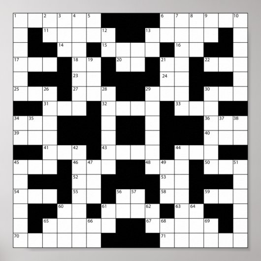16640-crossword-パズル – ベクトルCROSSWORDパズルVEC ポスター (正面)