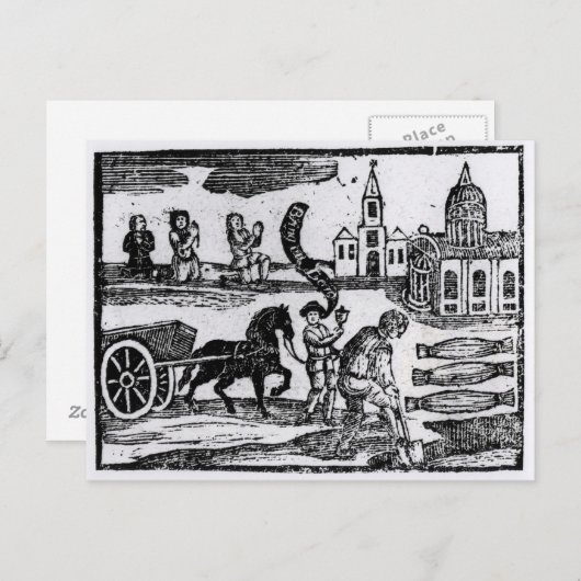 1665年の疫病で死んだ素晴らし者を引き出せ ポストカード (正面/裏面)