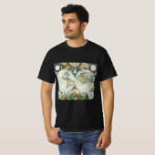 1666年、ピーテル・フーンスによるヴィンテージ・アンティークの古地図 Tシャツ (正面フル)