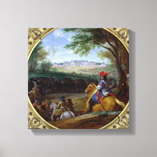 1669年のベルサイユ宮殿の景色 キャンバスプリント (正面)