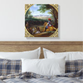 1669年のベルサイユ宮殿の景色 キャンバスプリント (インサイチュ (寝室))