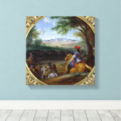 1669年のベルサイユ宮殿の景色 キャンバスプリント (インサイチュ (ウッドフロア))