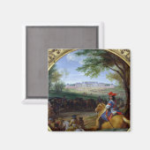1669年のベルサイユ宮殿の景色 マグネット (正面/裏面)