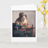 1669年-1670年、ラクメーカー、ヨハネス·ベルメール、1669年-1670年 カード (黄色い花)