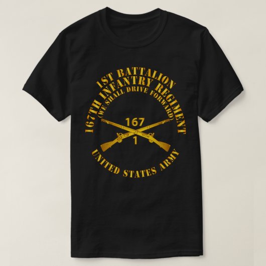 167番目の歩兵我々はInf Bを推進する Tシャツ (デザイン正面)