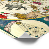 1670年 古典的な星座の天体図 ポスター (角)