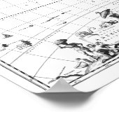 1671マップ(Totius Americae)説明 ポスター (角)