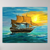 1678年絵を描捕鯨船 ポスター (正面)