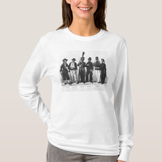 1680年から1854年までフランスのな海兵隊員のコスチューム Tシャツ (正面)