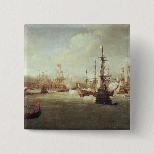 1681年後のキオスのアブラハムDuquesne、 缶バッジ (正面)