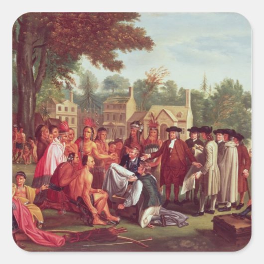 1683年のウィリアム・ペンインディアン条約 スクエアシール (正面)