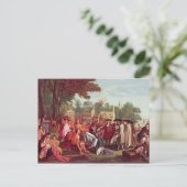 1683年のウィリアム・ペンインディアン条約 ポストカード (スタンド正面)