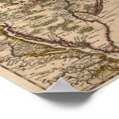 1683年植民地の地図 ポスター (角)