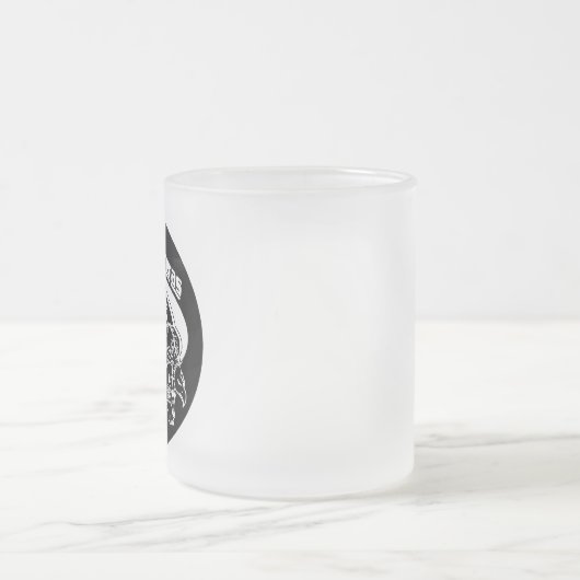 1684 Frosted Black Logo Mug - 2サイズ フロストグラスマグカップ (中央)