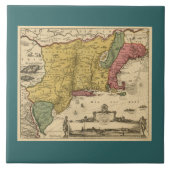 1685の地図 – ニューベルギー、ニューワールド、ニューイングランド タイル (正面)