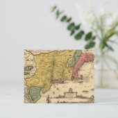 1685の地図 – ニューベルギー、ニューワールド、ニューイングランド ポストカード (スタンド正面)