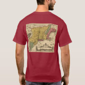 1685地図-新しいベルギーの新しい世界、ニューイングランド Tシャツ (裏面)