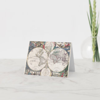 1685年ボルメスター世界地図 カード