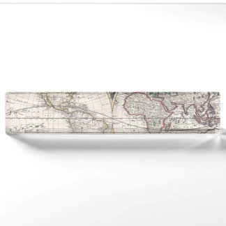 1685年 ボルメースター 世界地図 デスクネームプレート