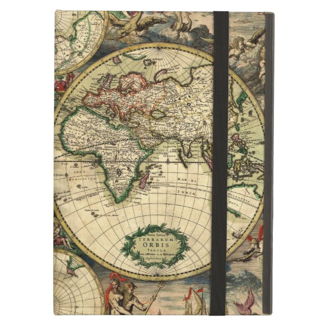 1689個のギフトの世界地図 iPad AIRケース (正面(閉時))