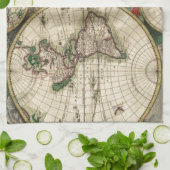 1689年からの世界地図 キッチンタオル (折り畳み)