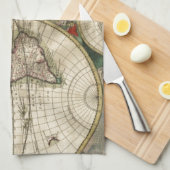 1689年からの世界地図 キッチンタオル (四つ折り)