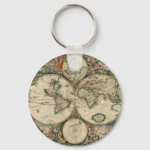 1689年の世界地図 キーホルダー