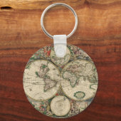 1689年の世界地図 キーホルダー (正面)