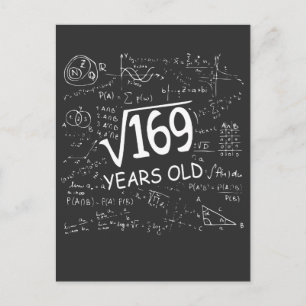 169の平方根 誕生日13歳 13才 ポストカード