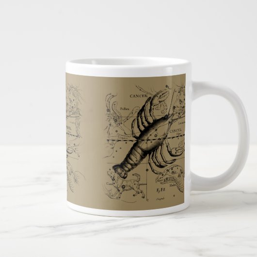 1690年頃の天脈層によるがん星座 ジャンボコーヒーマグカップ (右)