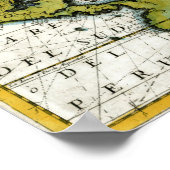 1691大西洋航海の図 ポスター (角)