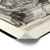 1691解剖学芸術的体骨格アートプリント ポスター (角)