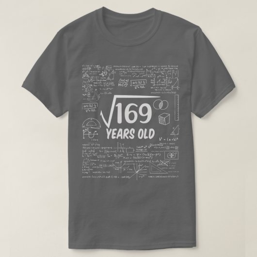16913th誕生日13歳の数学平方根 tシャツ (デザイン正面)