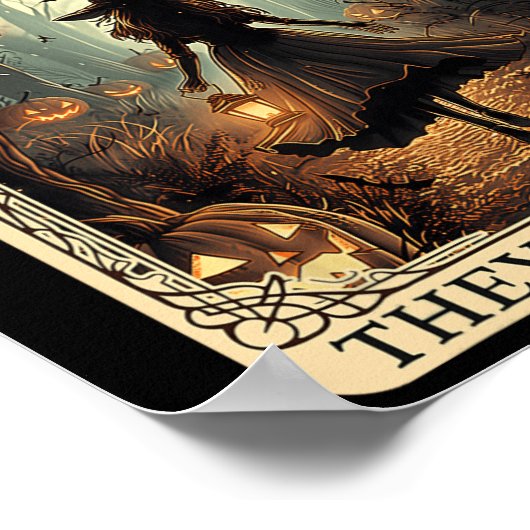 1692ハロウィンウィッチ彼ら恋しく思は1つのタロットカードを見る ポスター (角)