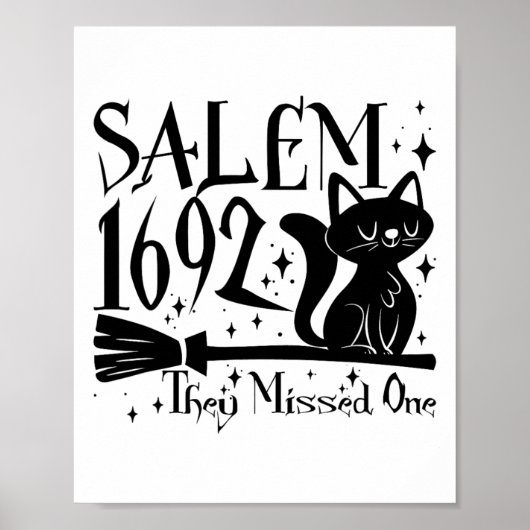1692年のハロウィンおもしろい彼ら恋しく思は1匹の猫ロー ポスター (正面)