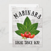 1692年バジルトマト以来のマリーナラ法葉法 シーズンポストカード (正面/裏面)