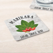 1692年バジルトマト以来のマリーナラ法葉法 スクエアペーパーコースター (アングル)