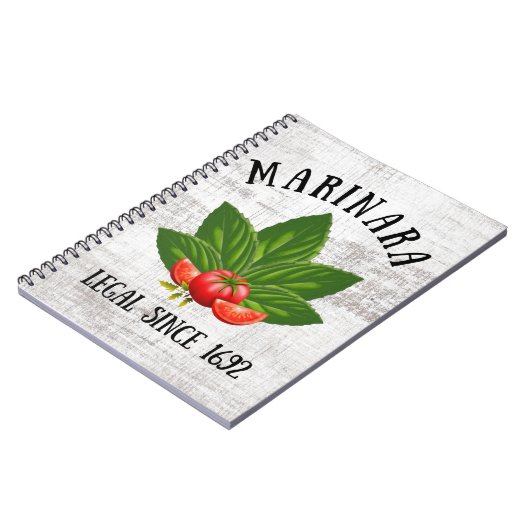 1692年バジルトマト以来のマリーナラ法葉法 ノートブック (左側)